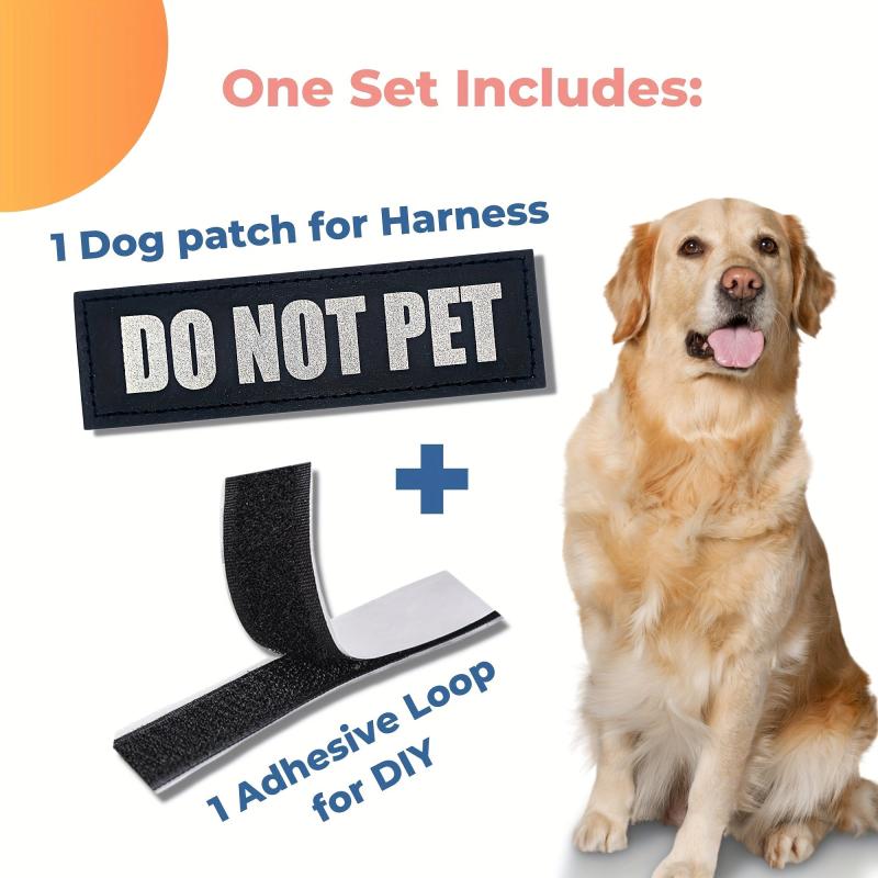 Reflective Do Not Pet Dog Vest Patches for Safety