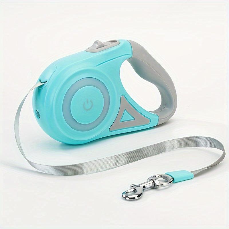 Light-Up Retractable LED Dog Leash with Adjustable Tractor Rope