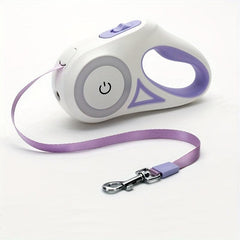 Light-Up Retractable LED Dog Leash with Adjustable Tractor Rope