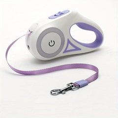 Light-Up Retractable LED Dog Leash with Adjustable Tractor Rope