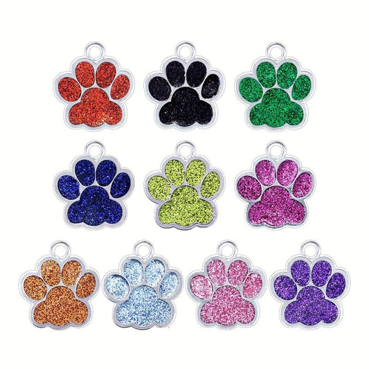 Engraved Pink Paw Shape Pet ID Tag for Dogs Personalized Anti Lost Name Tag