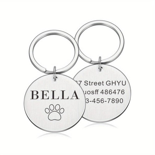 Personalized Paw Pendant - Custom Pet Name Tag