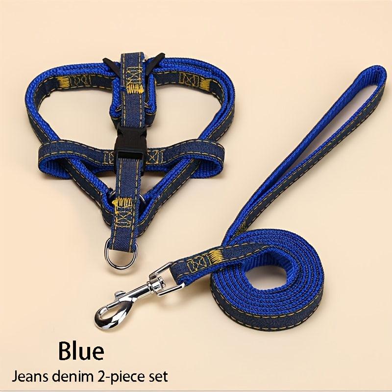 Cowboy Dog Leash & Harness Set - Small Medium Large Dogs