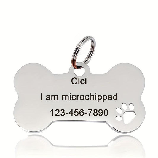 Personalized Pet ID Tag Engraving Dog Name Tag Shape Pet Name Plate Anti lost