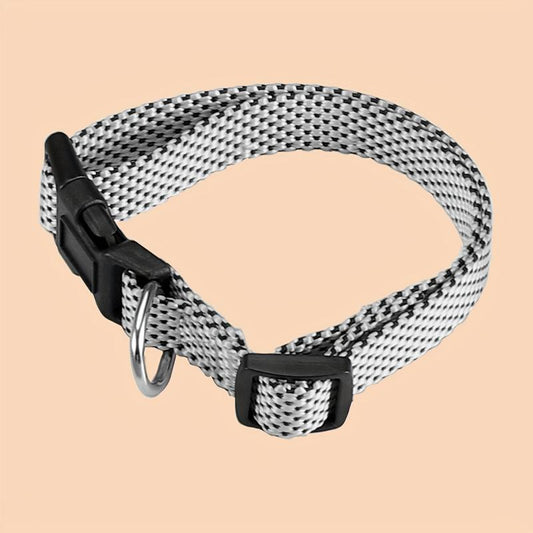 Adjustable Breathable Dog Collar Cross border Style Hemp Dot Pattern Nylon