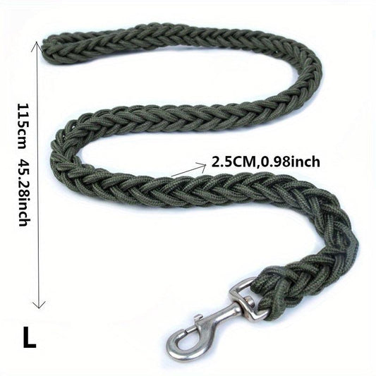 8 Strand Braided Dog Leash & Collar Set - Strong & Durable