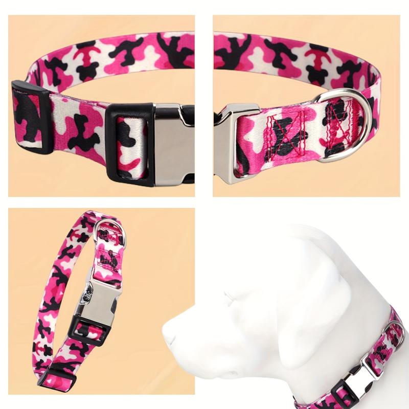 Camouflage Adjustable Dog Collar Soft Breathable for Small Medium Large Dogs