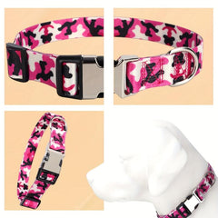 Camouflage Adjustable Dog Collar Soft Breathable for Small Medium Large Dogs