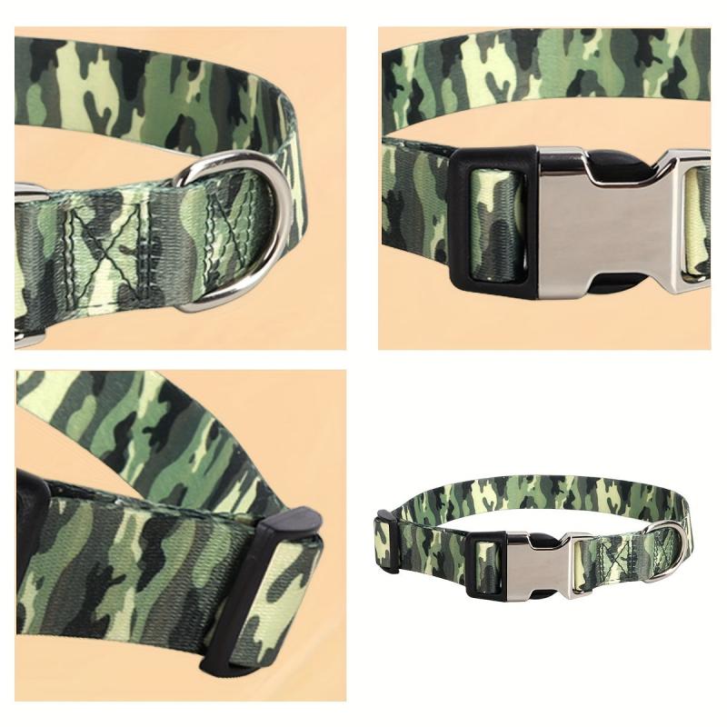 Camouflage Adjustable Dog Collar Soft Breathable for Small Medium Large Dogs
