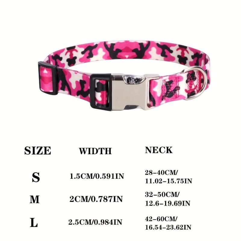 Camouflage Adjustable Dog Collar Soft Breathable for Small Medium Large Dogs