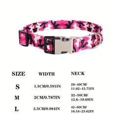 Camouflage Adjustable Dog Collar Soft Breathable for Small Medium Large Dogs