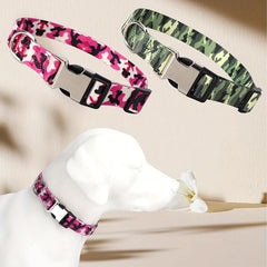 Camouflage Adjustable Dog Collar Soft Breathable for Small Medium Large Dogs