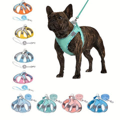 Reflective Dog Harness Set Adjustable No Pull Puppy Vest Small Dog