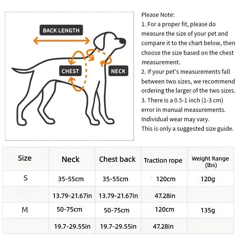 Boho Canvas Pet Harness and Leash Set for Small Dogs