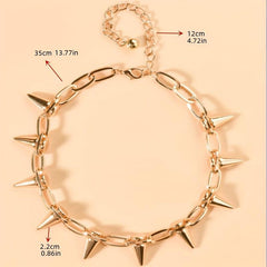 Pet Bite Resistant Spike Rivet Choker Necklace
