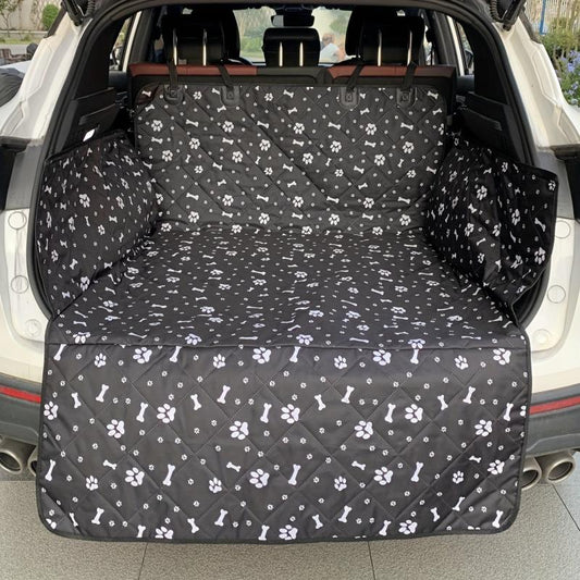 Grey Oxford Cloth Dog Car Seat Cover Thickened Car Trunk Pet Mat