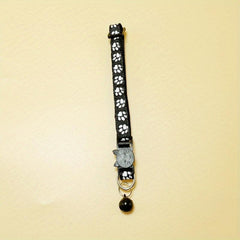 Paw Print Cat Collar Outdoor Adjustable Safety Bell