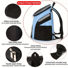 Foldable Pet Backpack for Travel with Dogs and Cats