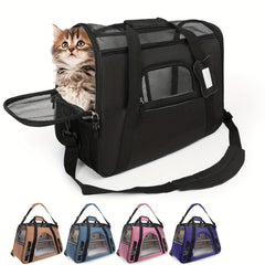 Soft Portable Cat Carrier Bag Travel Tote Breathable Pet Backpack