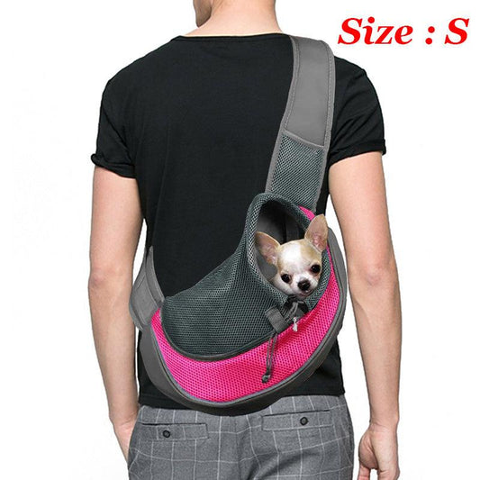 Dog Sling Carrier Breathable Mesh Travel Crossbody Bag