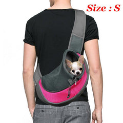 Dog Sling Carrier Breathable Mesh Travel Crossbody Bag