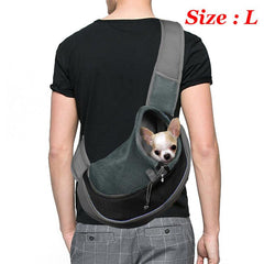 Dog Sling Carrier Breathable Mesh Travel Crossbody Bag