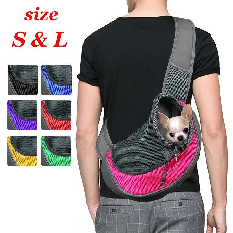 Dog Sling Carrier Breathable Mesh Travel Crossbody Bag