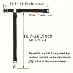 2 In 1 Pet Car Seat Belt Nylon Lead Leash Backseat Safety Belt Adjustable