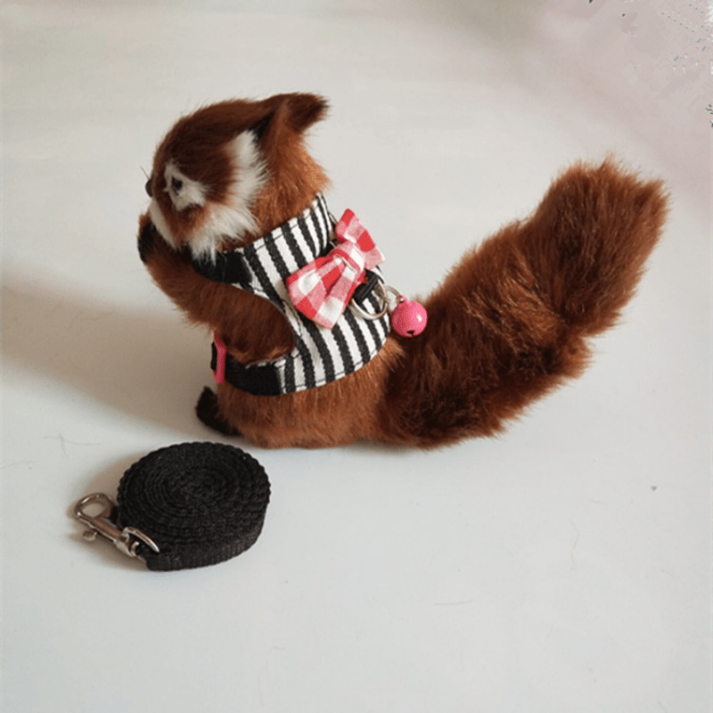 2Pcs Hamster Harness Set For Walking Guinea Clothes With Bell