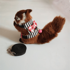 2Pcs Hamster Harness Set For Walking Guinea Clothes With Bell