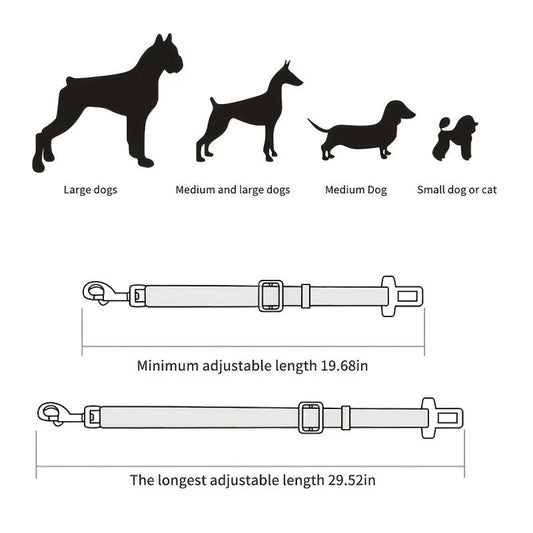 Adjustable Pet Safety Belt & Portable Dog Leash