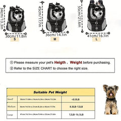 Breathable Dog Carrier Backpack for Small and Medium Pets Front Pack Travel Bag
