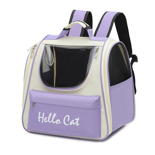 Pet Portable Backpack Pet Shoulder Bag Outdoor Travel Transparent Bag