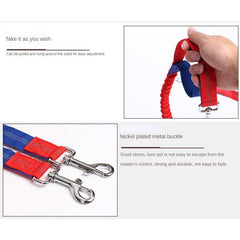 Elastic Nylon Dog Leash for Running, Walking - No Arm Strain