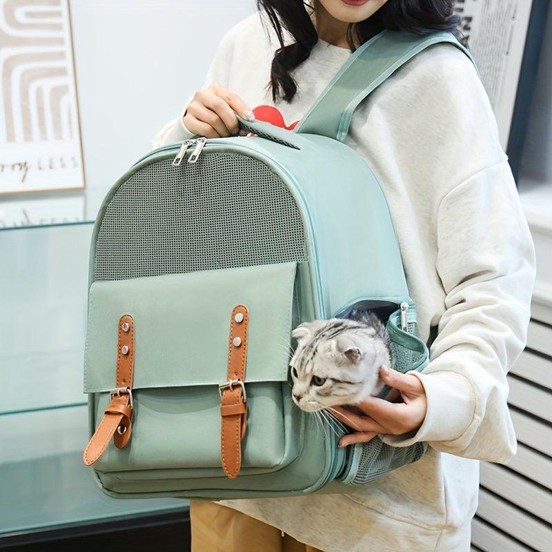 Foldable Pet Carrier Backpack for Small Cats and Dogs Airline Approved