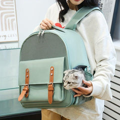 Foldable Pet Carrier Backpack for Small Cats and Dogs Airline Approved