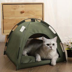 Portable Pet Tent House with Washable Bed - Indoor/Outdoor Use