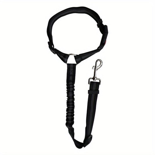2 In 1 Pet Car Seat Belt Durable Nylon Dog Leash Backseat Dog Safety Belt