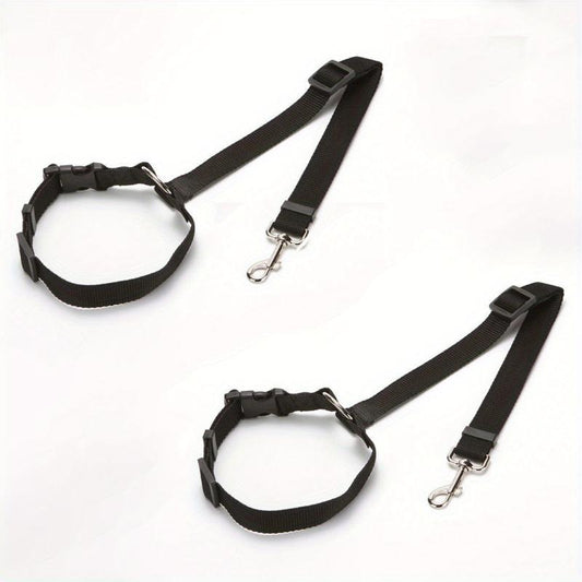 2pcs Dog Car Seat Belt Safety Rope Headrest Leash for Small Medium Dogs