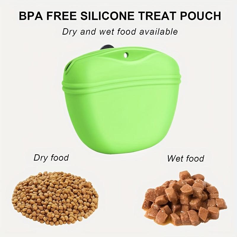Small Silicone Dog Treat Pouch with Magnetic Closure