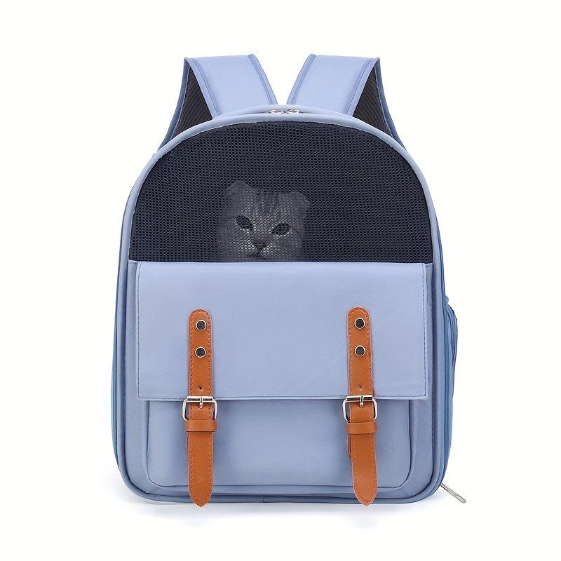 Breathable Cat Backpack Wear-resistant Cat Carrier Bag Zipper Closure