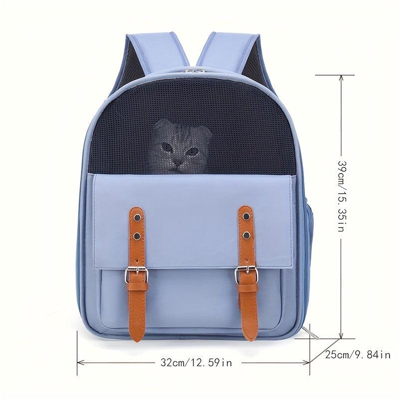 Breathable Cat Backpack Wear-resistant Cat Carrier Bag Zipper Closure