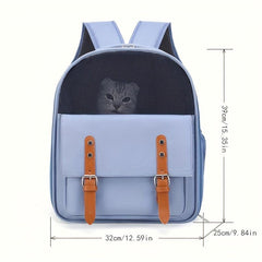 Breathable Cat Backpack Wear-resistant Cat Carrier Bag Zipper Closure