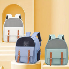 Breathable Cat Backpack Wear-resistant Cat Carrier Bag Zipper Closure