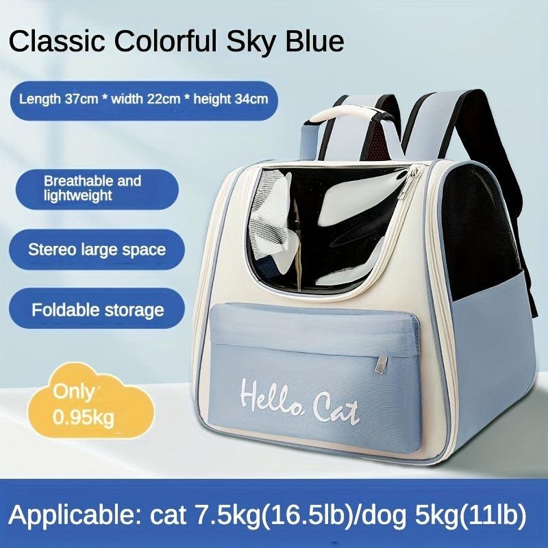 Large Capacity Cat Dog Backpack Travel Hiking Foldable Pet Carrier Bag