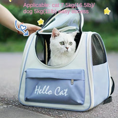 Large Capacity Cat Dog Backpack Travel Hiking Foldable Pet Carrier Bag
