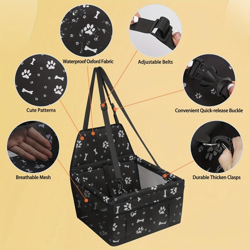 Breathable Pet Car Hanging Bag Carrier Basket Travel Pet Bag