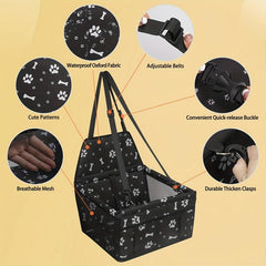 Breathable Pet Car Hanging Bag Carrier Basket Travel Pet Bag