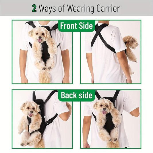 Dog Backpack Carrier Legs Out Front Facing Puppy Carrier Bag