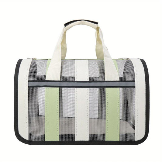 Dog Carrier Bag for Outdoor Travel Reflective Breathable Portable Handbag
